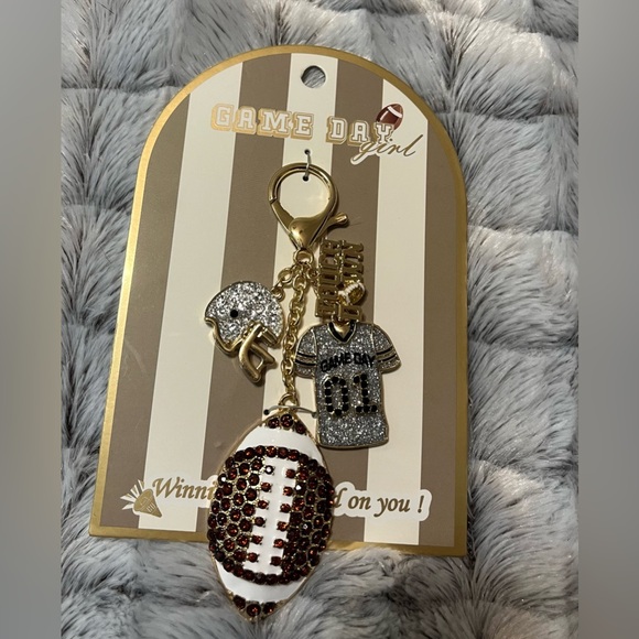 Game day Football Bag Charm - Picture 1 of 4